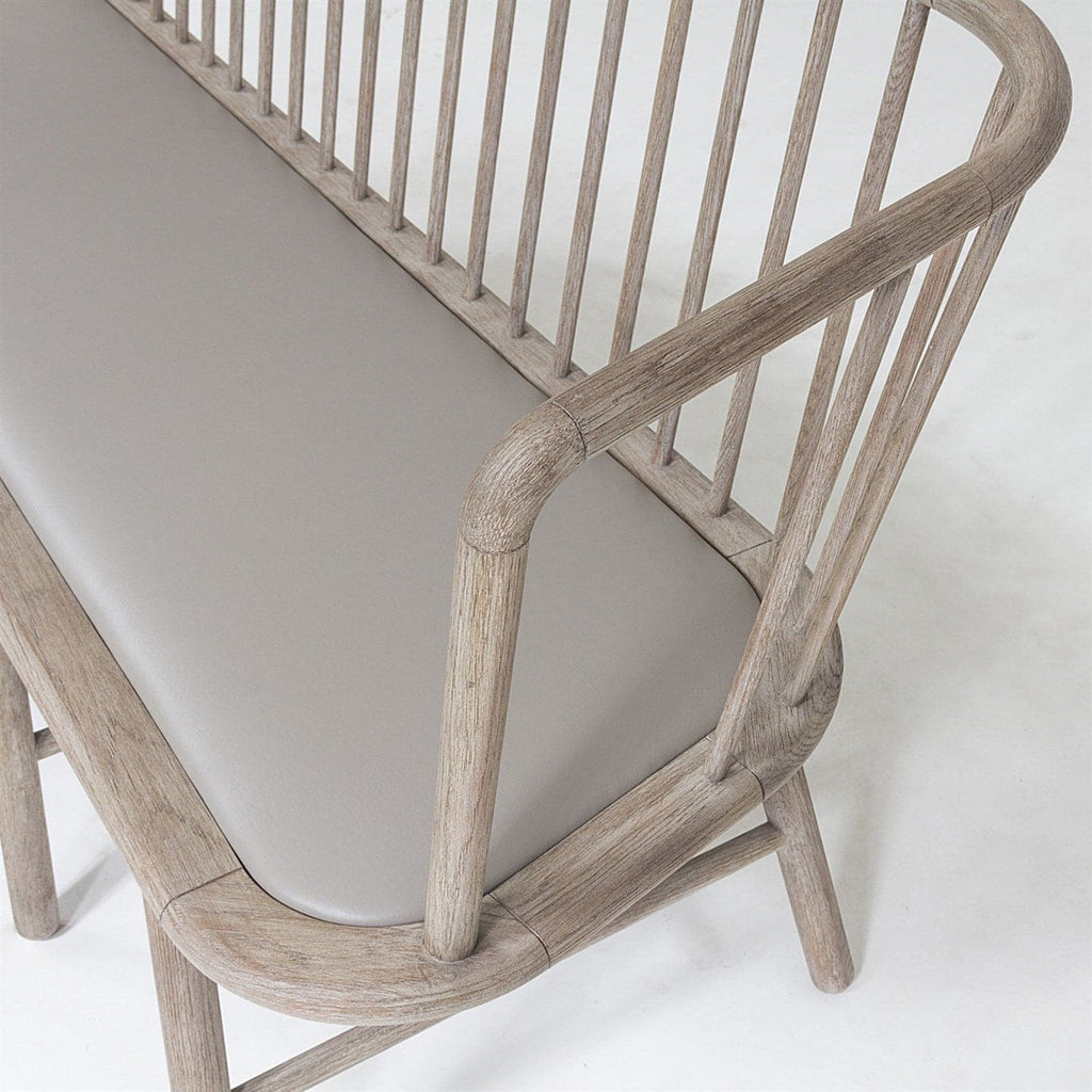 Spindle Long Bench-Global Views-GVSA-7.20205-BenchesGrey Leather-1-France and Son