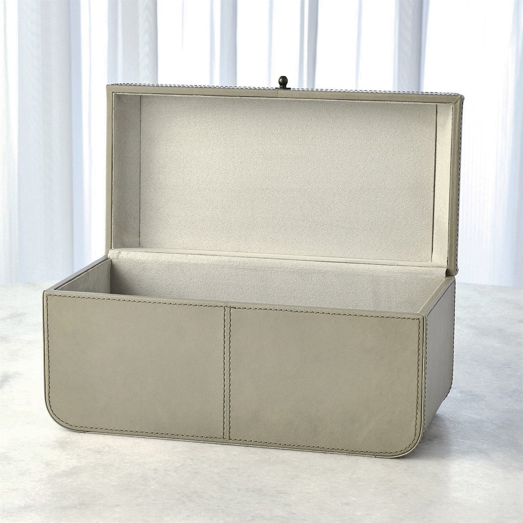 Curved Corner Box-Global Views-GVSA-9.93536-Baskets & BoxesLarge-Light Grey-1-France and Son