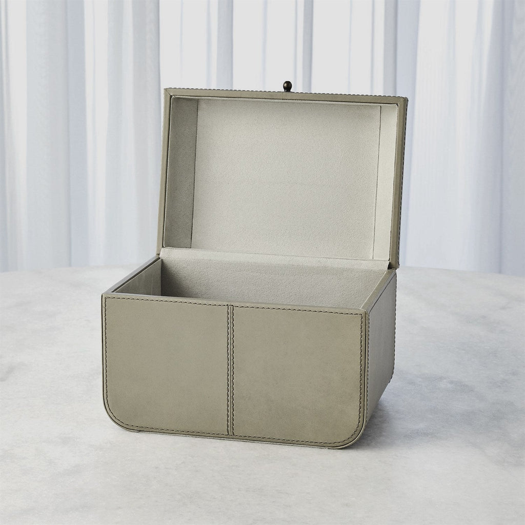 Curved Corner Box-Global Views-GVSA-9.93536-Baskets & BoxesLarge-Light Grey-1-France and Son