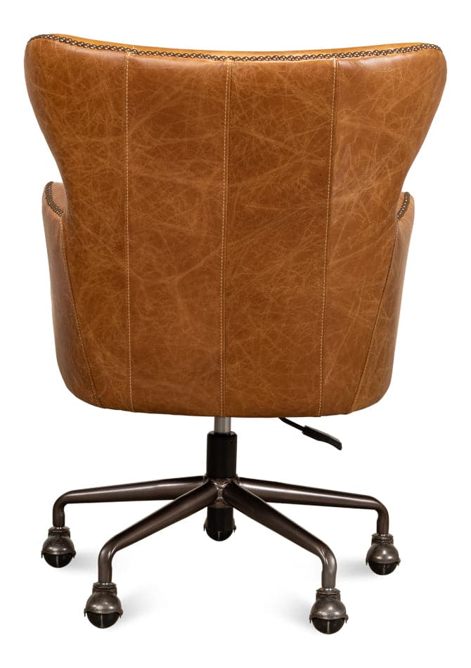 Andrew Jackson Desk Chair-SARREID-SARREID-30613-Task ChairsChateau Blue-3-France and Son