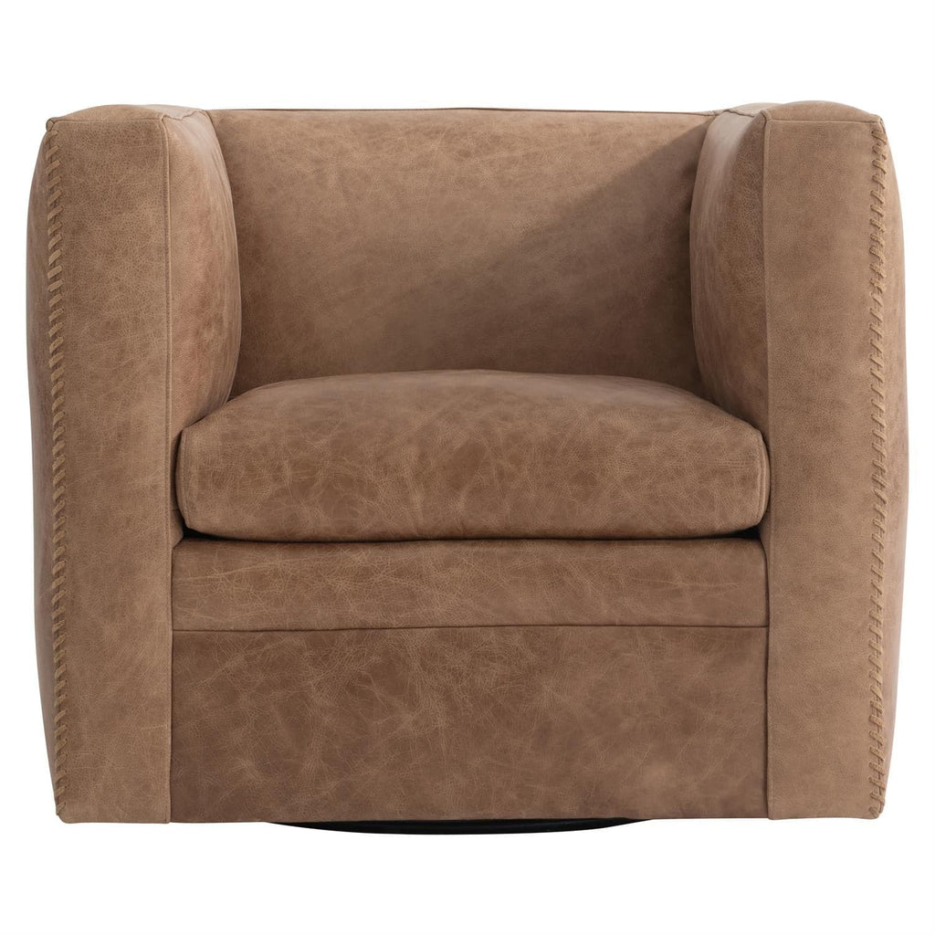 Hudson Leather Swivel Chair-Bernhardt-BHDT-5322SLO-Beds-1-France and Son