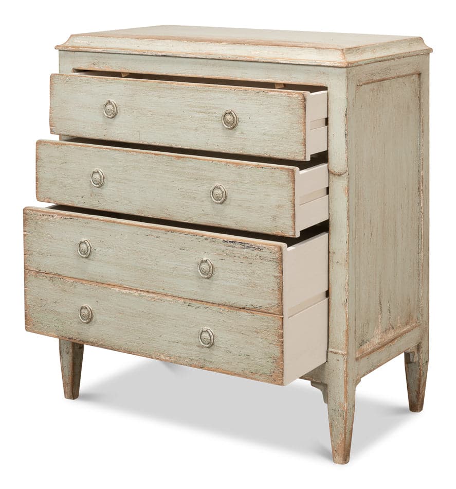 Landry Three Drawer Commode-SARREID-SARREID-53497-4-DressersSage-4-France and Son