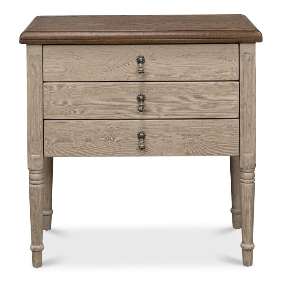 Asher 3 Drawer Commode-SARREID-SARREID-53500-Nightstands-1-France and Son