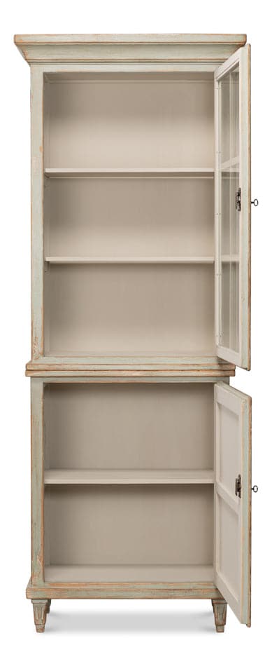 Bonnie Bookcase Antique White-SARREID-SARREID-53592-4-Bookcases & CabinetsSage-2-France and Son