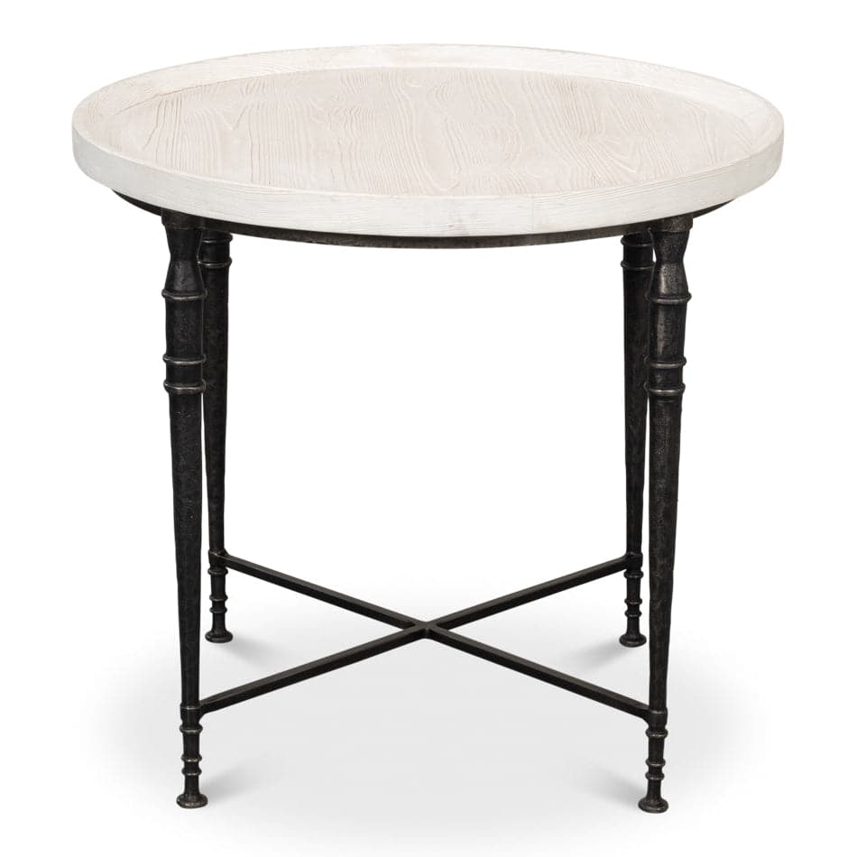Nathaniel Elegance Side Table Round-SARREID-SARREID-53767-Side Tables-1-France and Son
