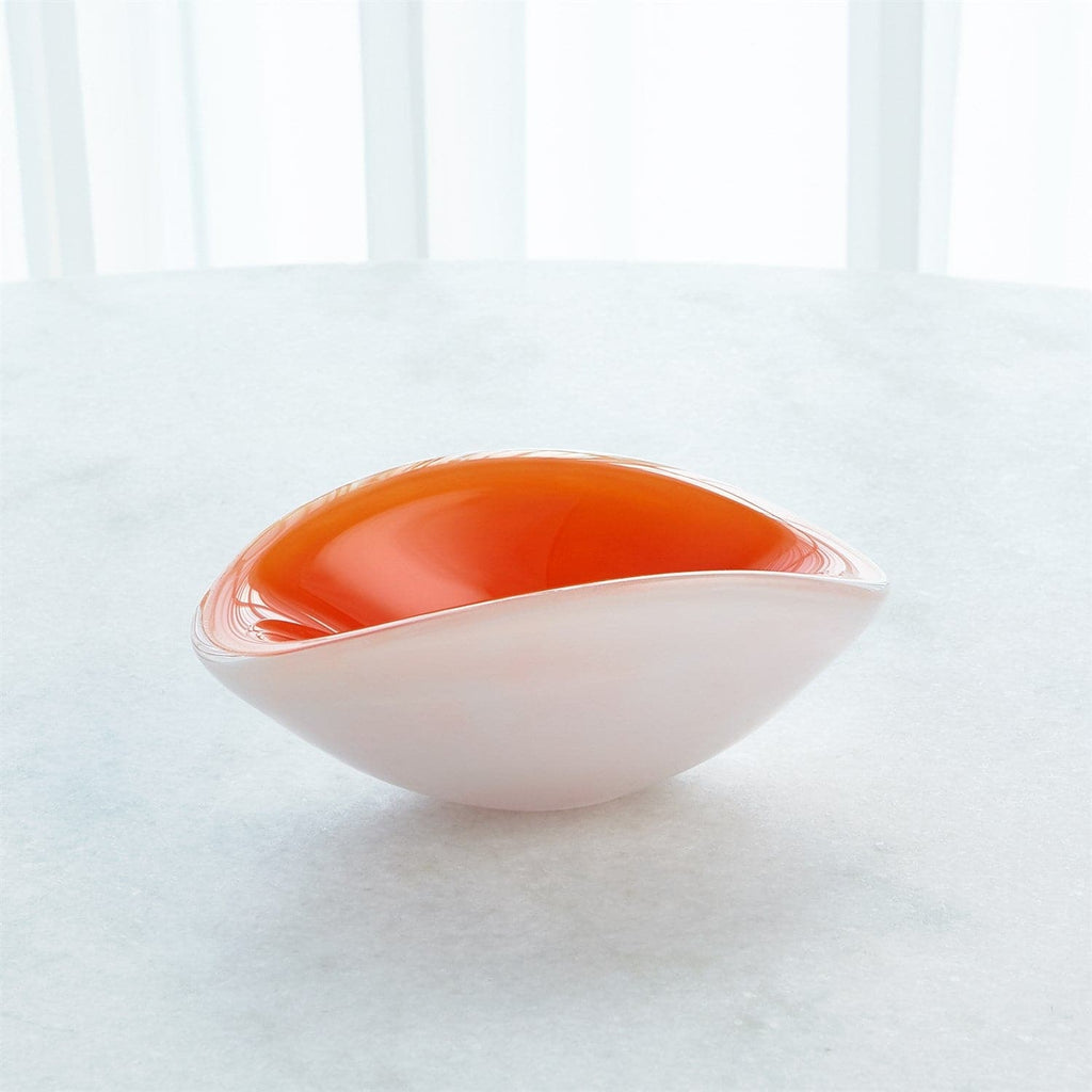Pinched Cased Glass Bowl-Global Views-GVSA-6.60565-BowlsOrange-1-France and Son
