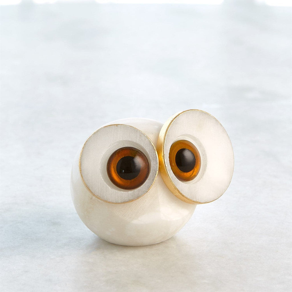 Alabaster Big Eyed Owl-Global Views-GVSA-3.31653-Decorative ObjectsLarge-1-France and Son