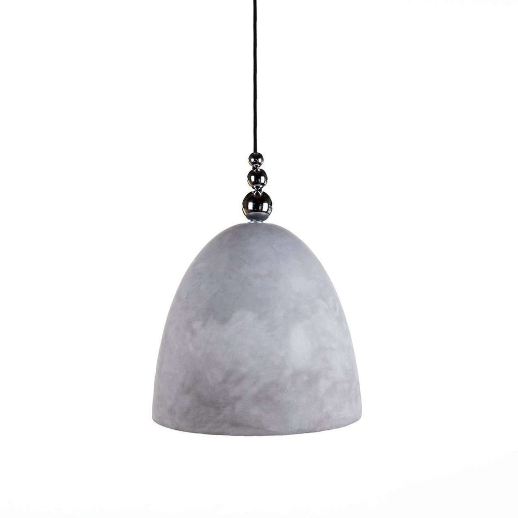 Large Concrete Dome Pendant Lamp-France & Son-LI3014WHT-Pendants-1-France and Son