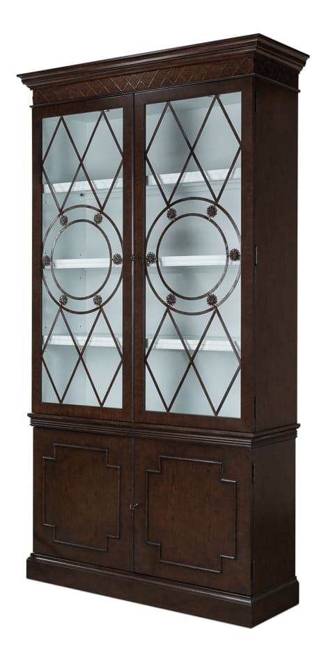 Grafton China-SARREID-SARREID-57-55-Bookcases & CabinetsUmbria Finish-1-France and Son