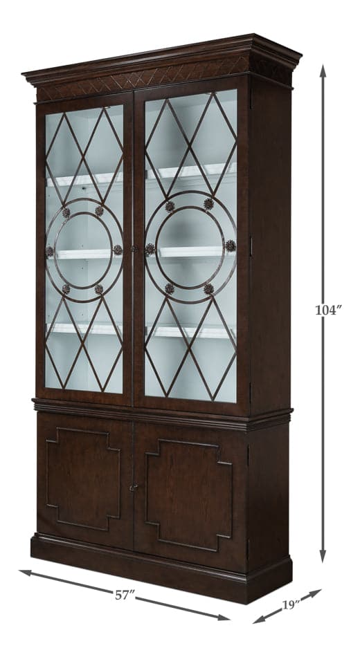 Grafton China-SARREID-SARREID-57-55-Bookcases & CabinetsUmbria Finish-1-France and Son