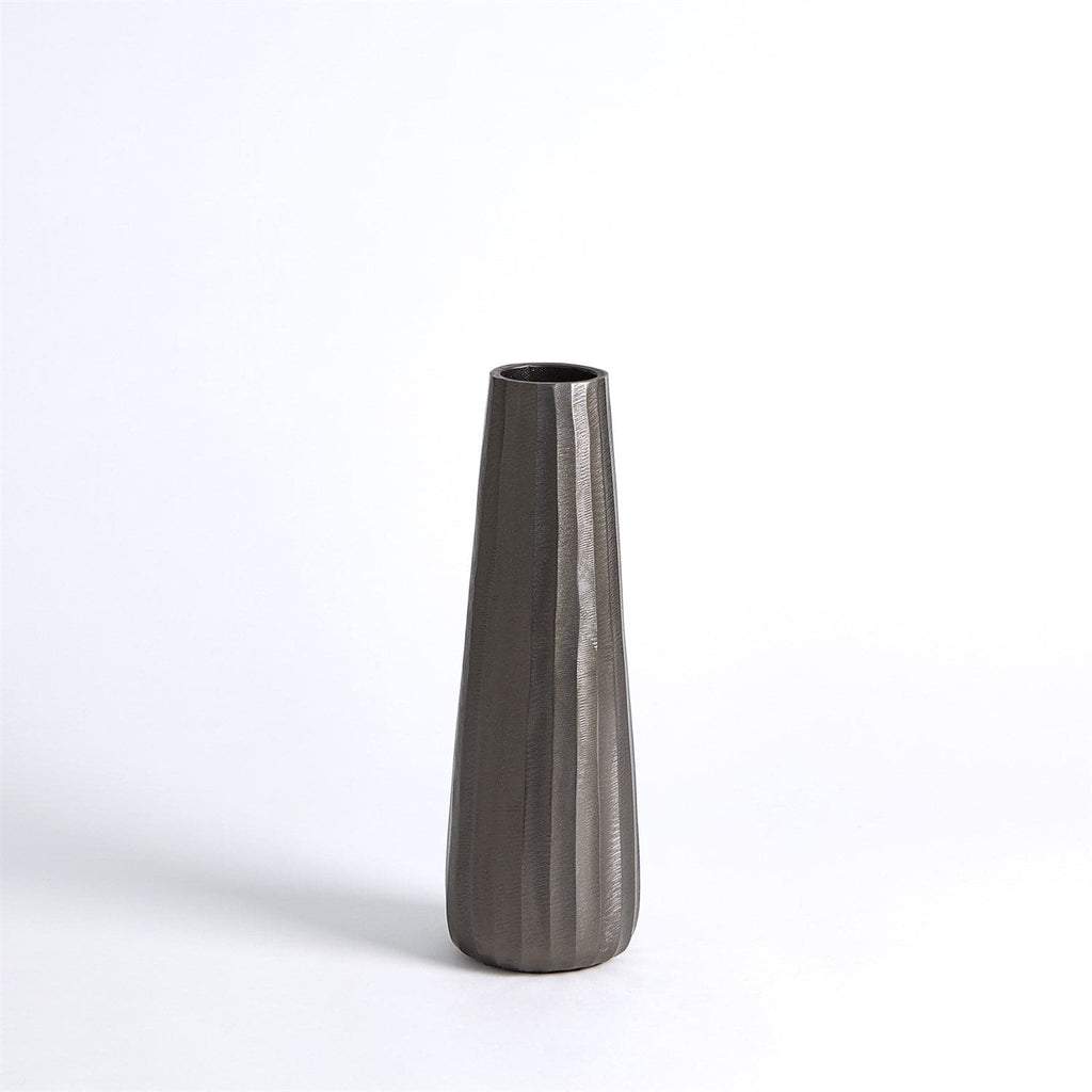 Chased Round Vase-Global Views-GVSA-7.91433-VasesSmall-Black Nickel-1-France and Son