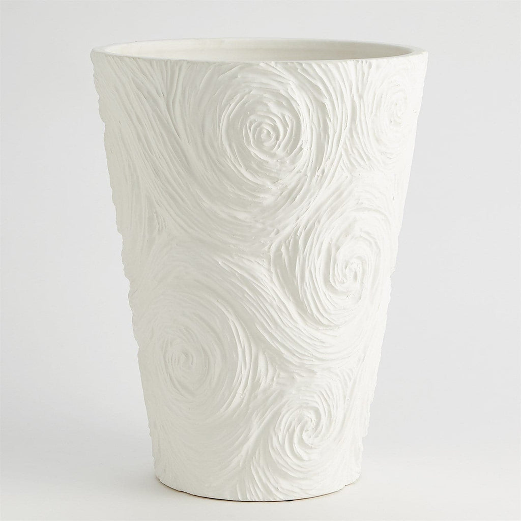 Swirled Vase-Global Views-GVSA-3.31670-VasesMatte White - Large-1-France and Son