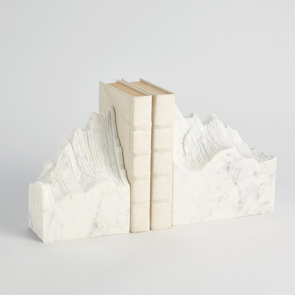 Pair Mountain Summit Bookends - Grey Marble-Global Views-GVSA-7.91464-Bookends-1-France and Son