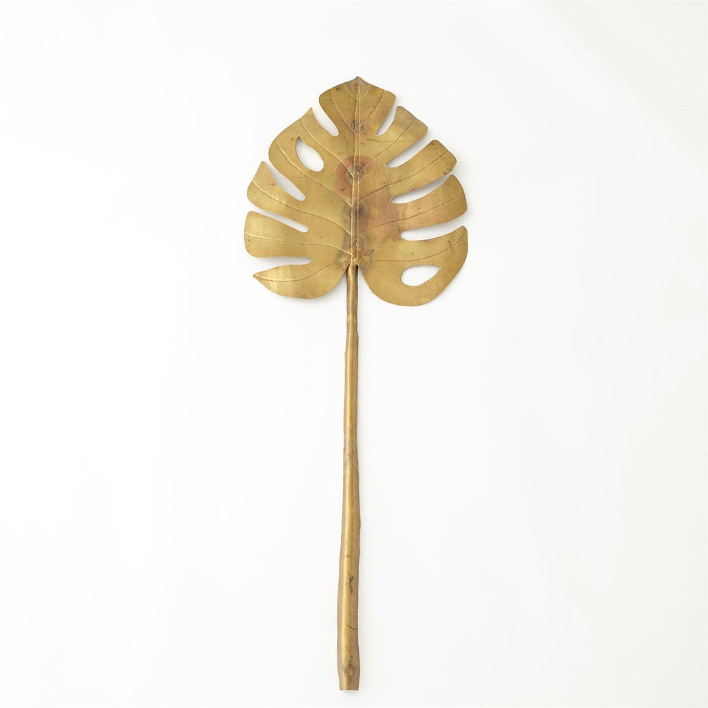 Brass Monstera Leaf - Large-Global Views-GVSA-9.93632-Decorative Objects-1-France and Son