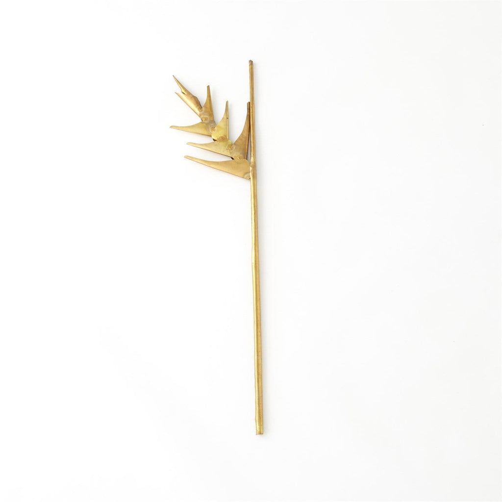 Brass Hanging Heliconia Stem-Global Views-GVSA-9.93634-Decorative Objects-1-France and Son