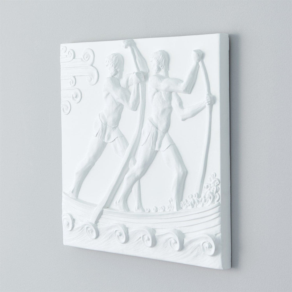Rowers Plaster Wall Panel-Global Views-GVSA-5169-Wall Decor-1-France and Son