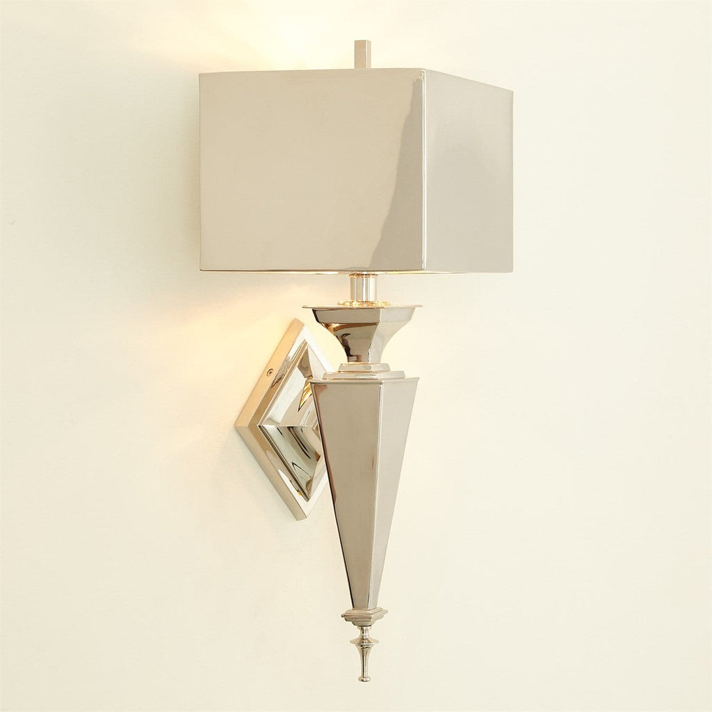 Diamond Sconce - Nickel-Global Views-GVSA-9.93713-Wall LightingNickel-1-France and Son