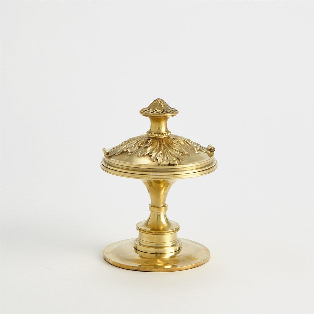 Newel Cap Sculpture - Nickel/Black Granite - Large-Global Views-GVSA-8.83020-Decorative Objects-1-France and Son
