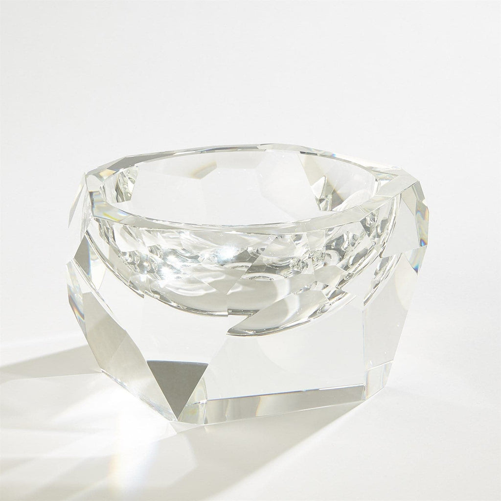 Multi Facet Crystal Bowl-Global Views-GVSA-8.83023-BowlsLarge-Grey-1-France and Son