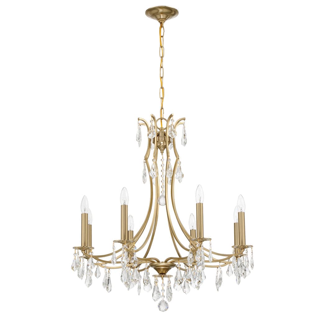 Cedar 8 Light Chandelier-Crystorama Lighting Company-CRYSTO-5938-VG-CL-MWP-Chandeliers-1-France and Son