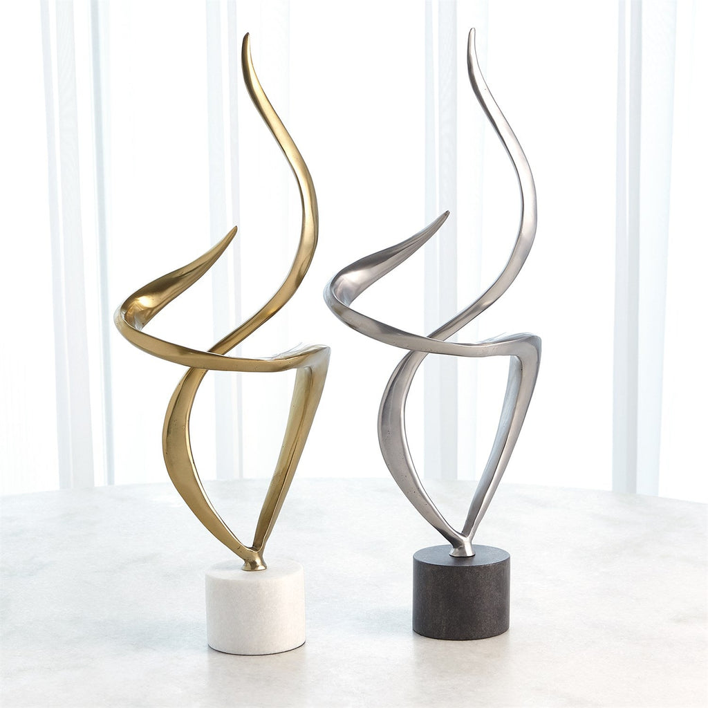Swirl Sculpture-Global Views-GVSA-8.83004-Decorative ObjectsAntique Nickel Iron-1-France and Son