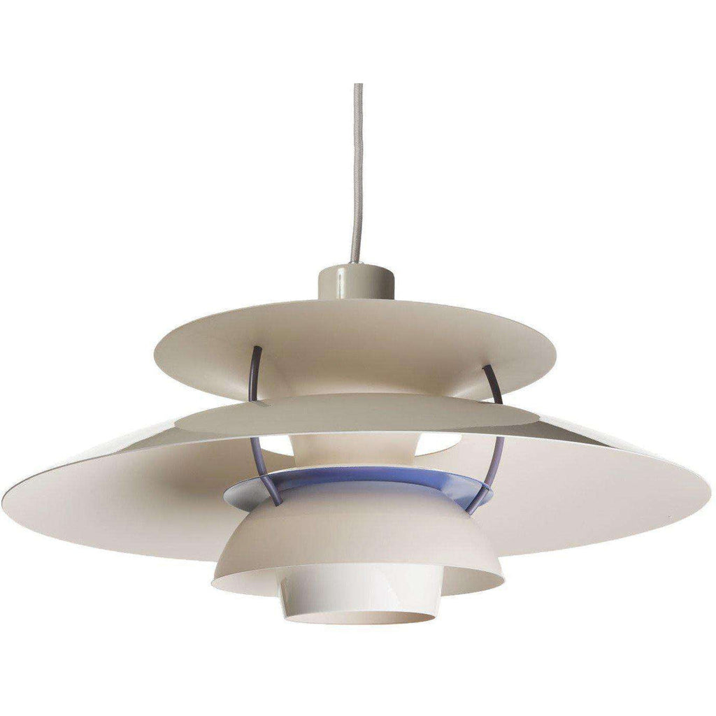 Mid-Century Modern Henningsen 5 Pendant Lamp - White