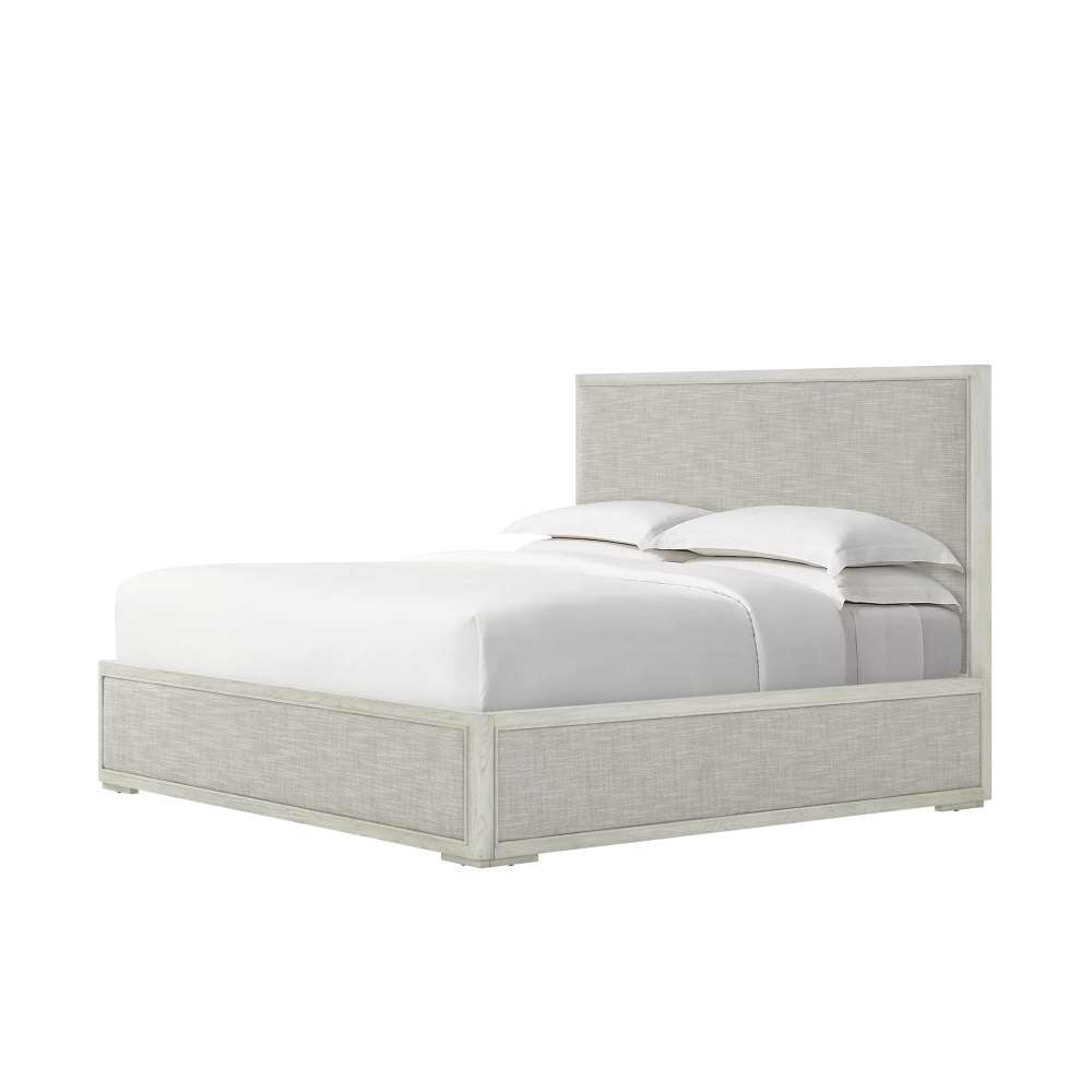 Surrey US Bed-Theodore Alexander-THEO-TA82079.1CSQ-BedsSurrey Grey-Queen Upholstery-1-France and Son