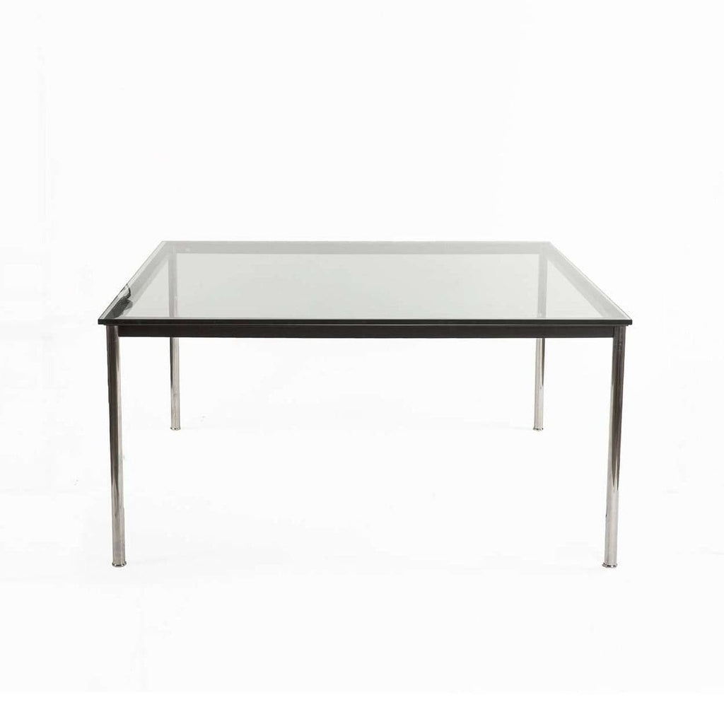 Le Corbusier Bauhaus Rectangular Glass Table - 47"-France & Son-FET0805BLKM-Dining Tables-1-France and Son