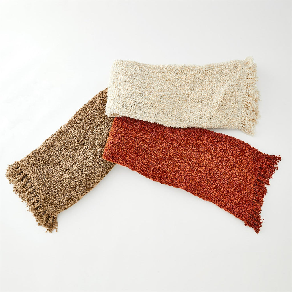 Textured Boucle Throw-Global Views-GVSA-7.91484-ThrowsRust-1-France and Son
