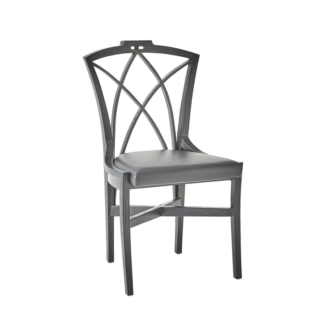 Gothic Dining Chair-Global Views-GVSA-DJ2.20005-Dining ChairsBlack Leather-1-France and Son
