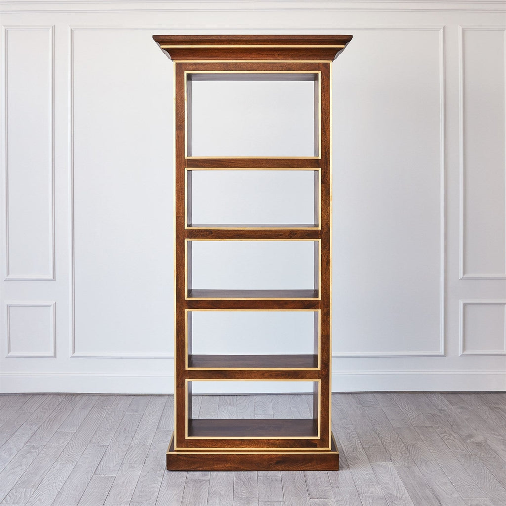 Full Library Bookcase-Brass Framed-Global Views-GVSA-9.93724-Bookcases & Cabinets-1-France and Son