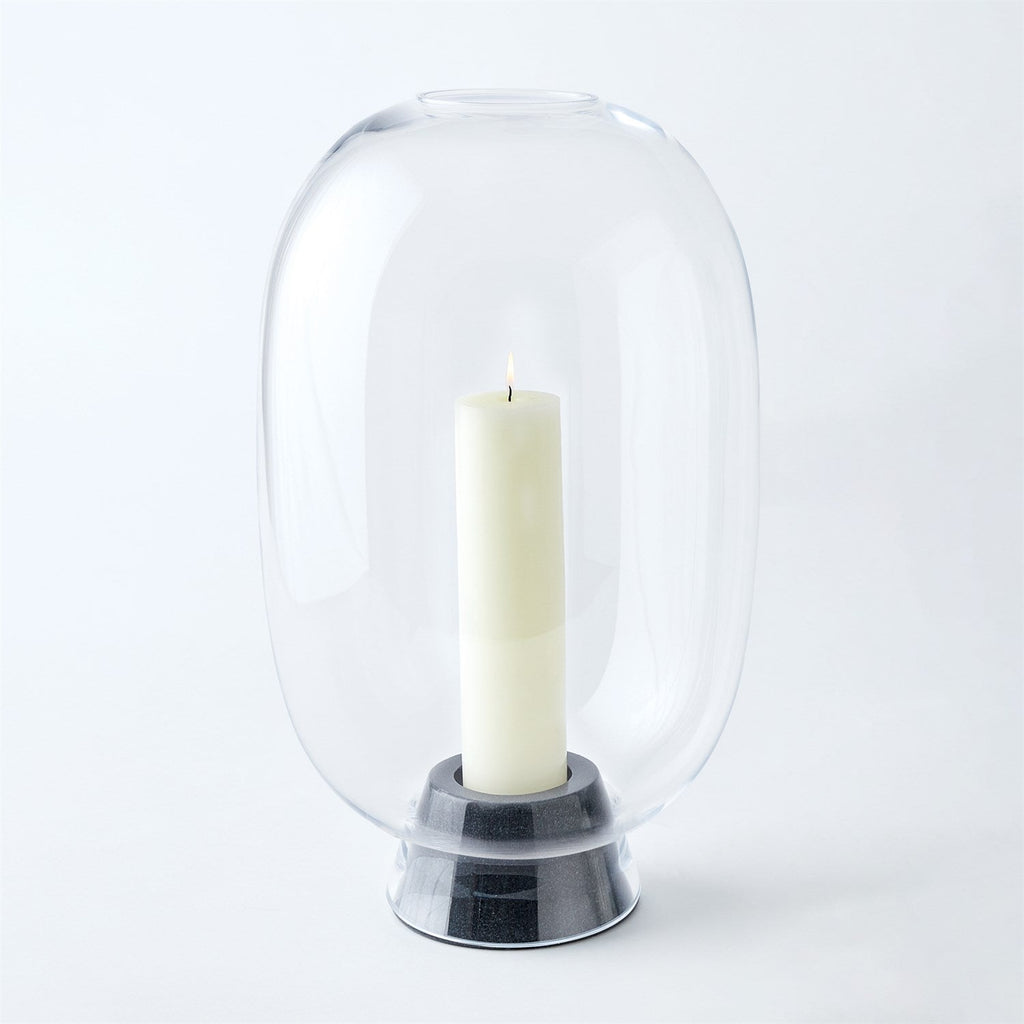 Marble Cone Hurricane-Global Views-GVSA-9.93721-Candle HoldersWhite-1-France and Son