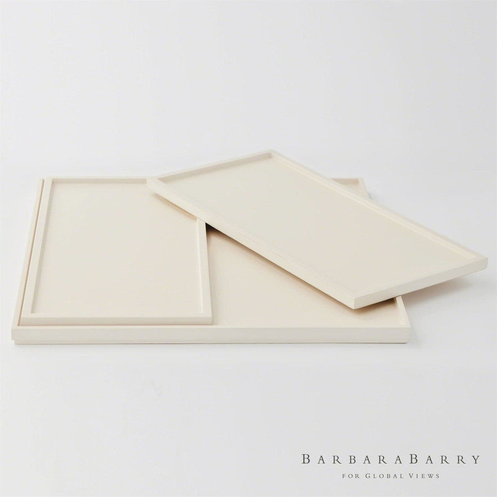 S/3 Nesting Trays in Ivory Lacquer-Global Views-GVSA-BB-B228-Trays-1-France and Son