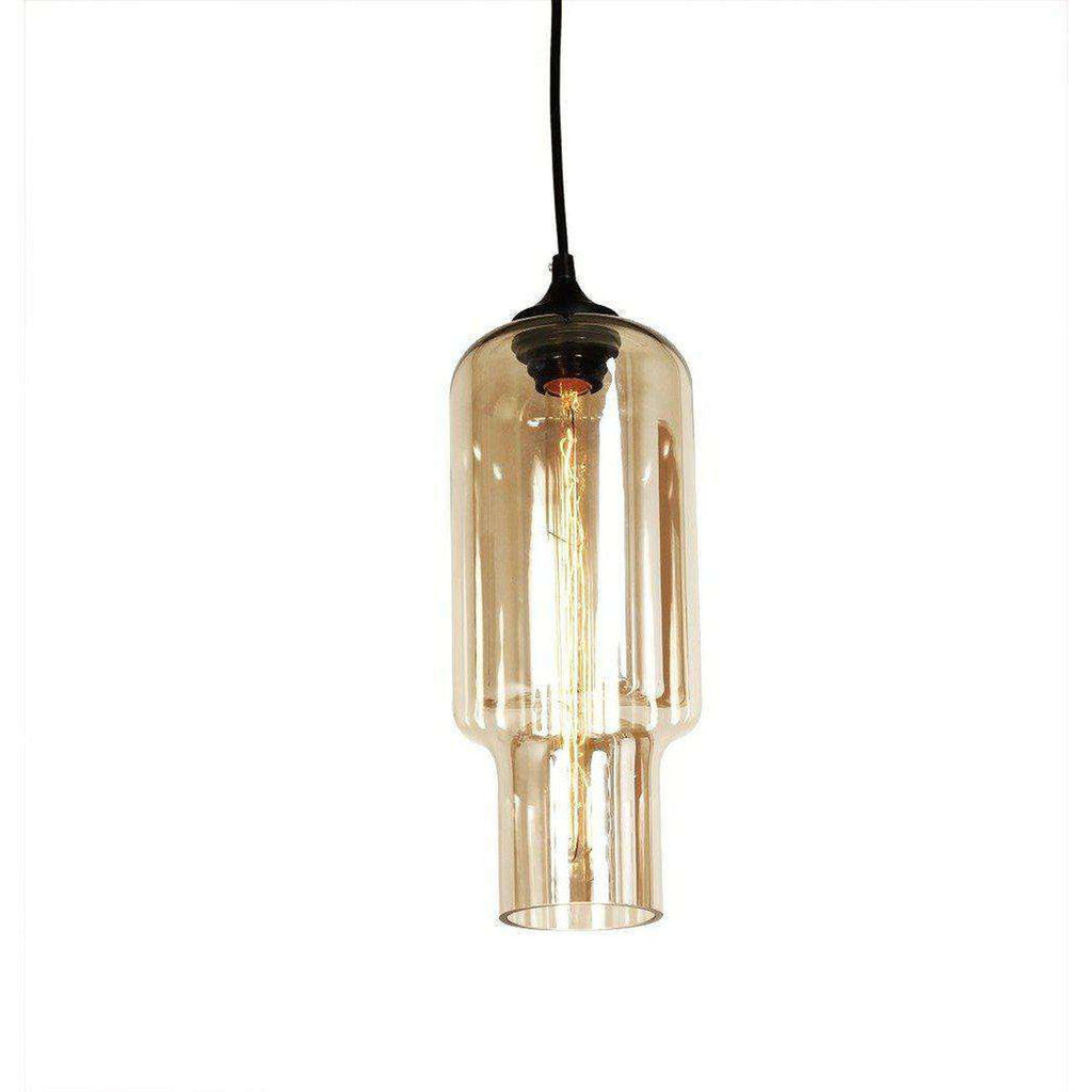 Mid-Century Modern Pharos Transparent Pendant - Brown