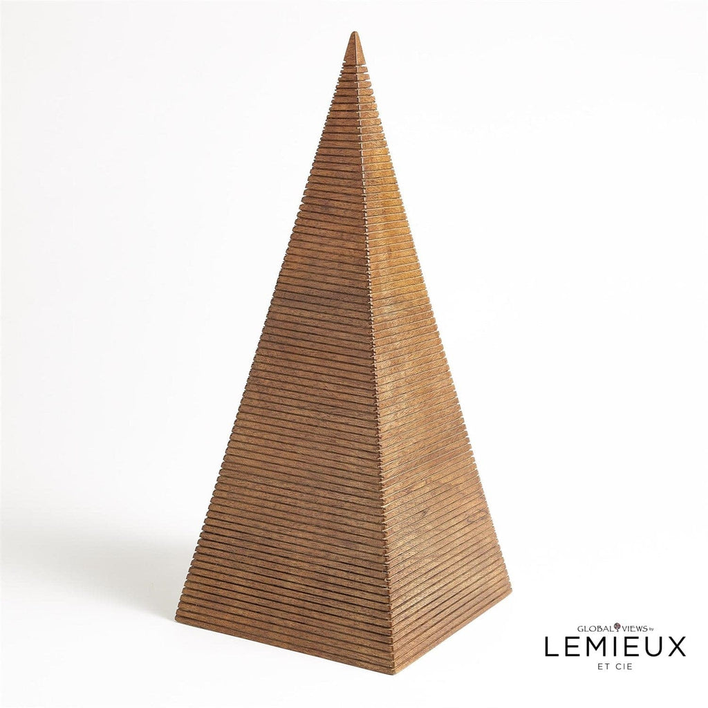 Beaumont Wooden Pyramid-Global Views-GVSA-CLL9.90019-Decorative Objects-1-France and Son