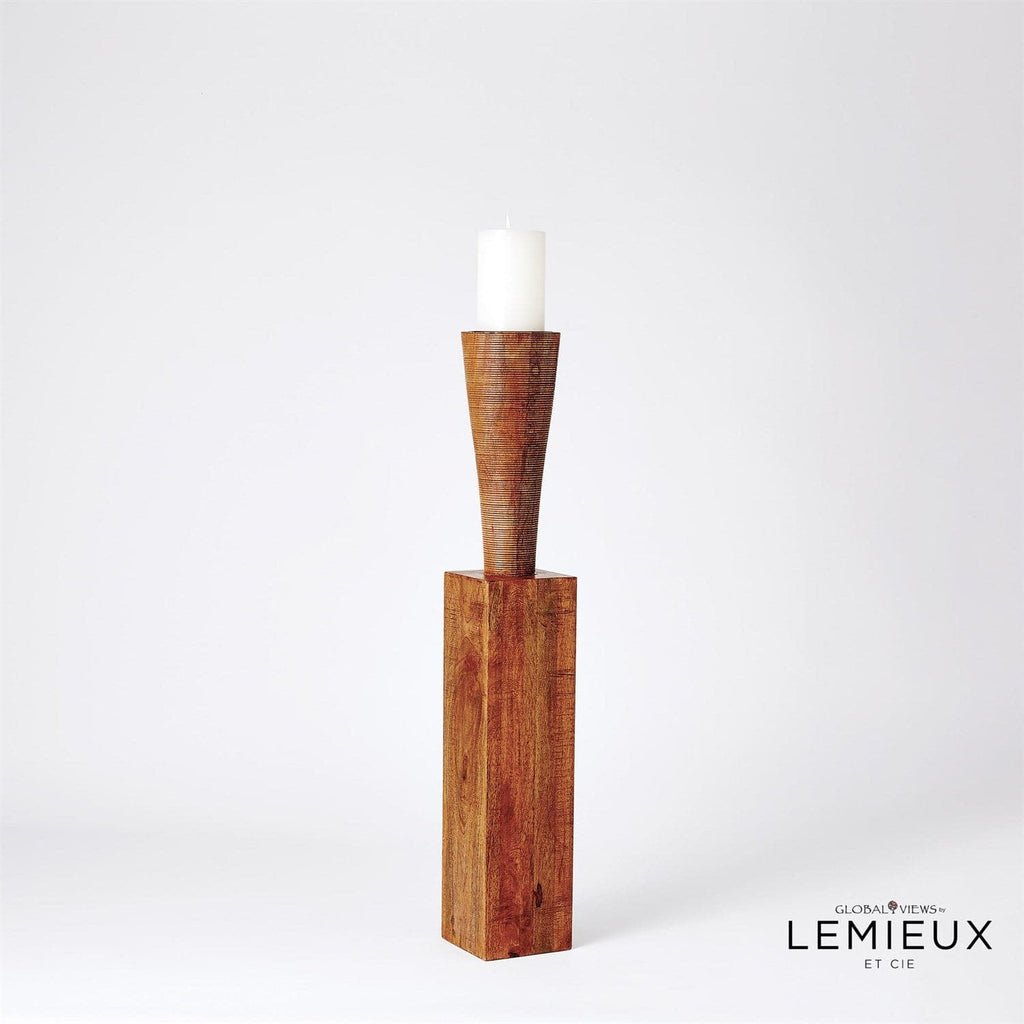 Timone Floor Pillar Holder Medium-Global Views-GVSA-CLL9.90025-Decorative Objects-1-France and Son