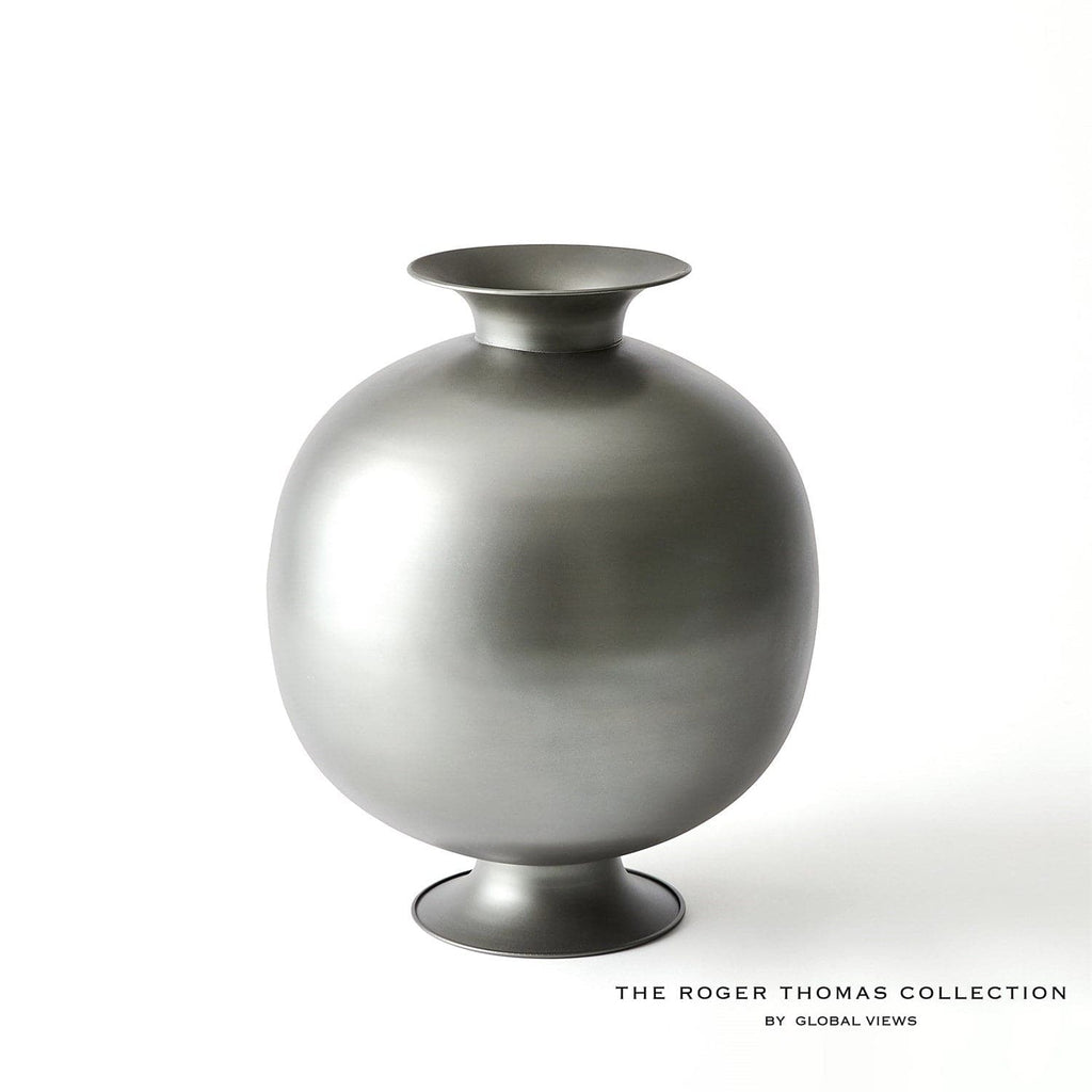 Bronzino Orb Vase - Large-Global Views-GVSA-RT9.90034-VasesGunmetal-1-France and Son