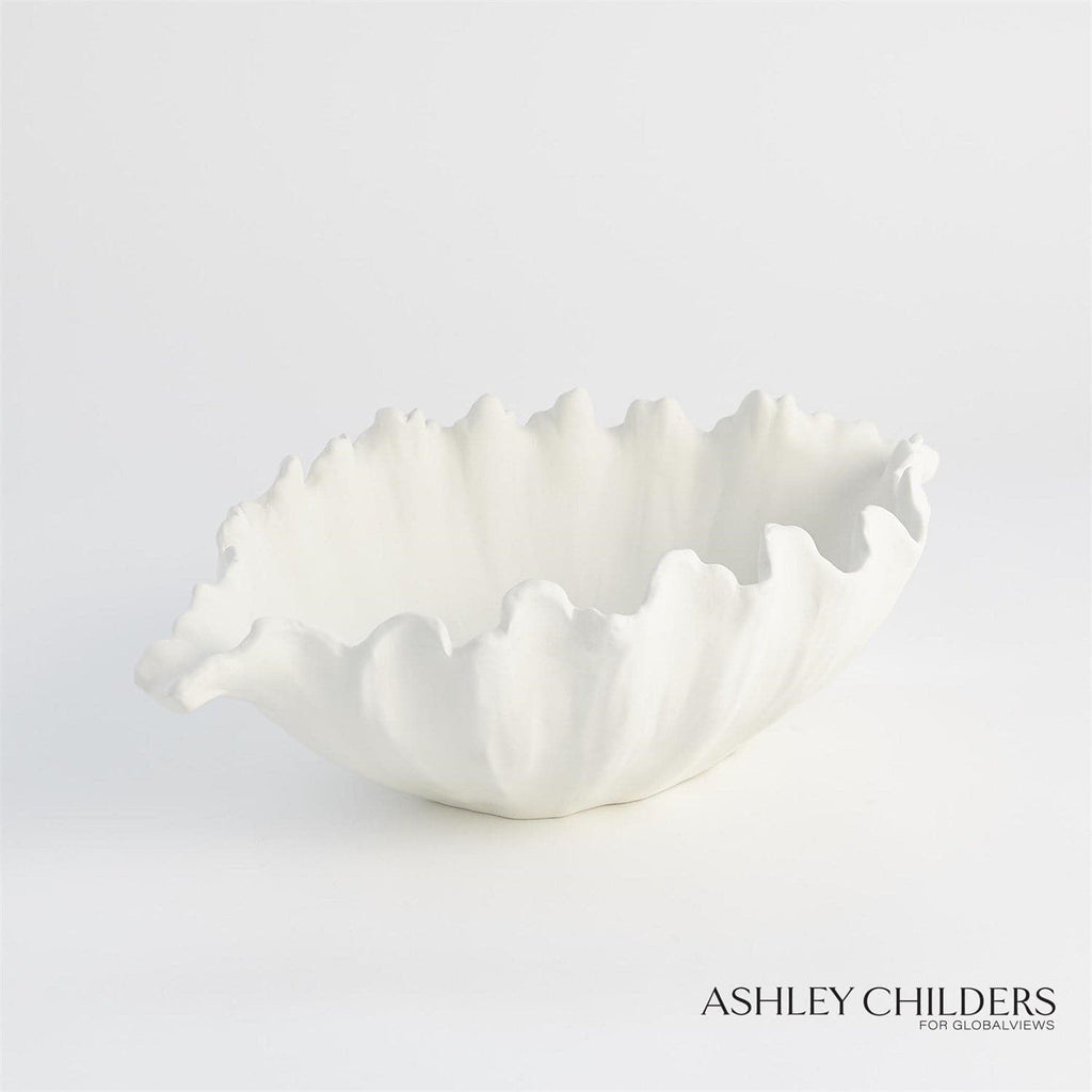 Organic Wave Collection-Global Views-GVSA-ASH3.30010-Decorative ObjectsOval Bowl Large-1-France and Son