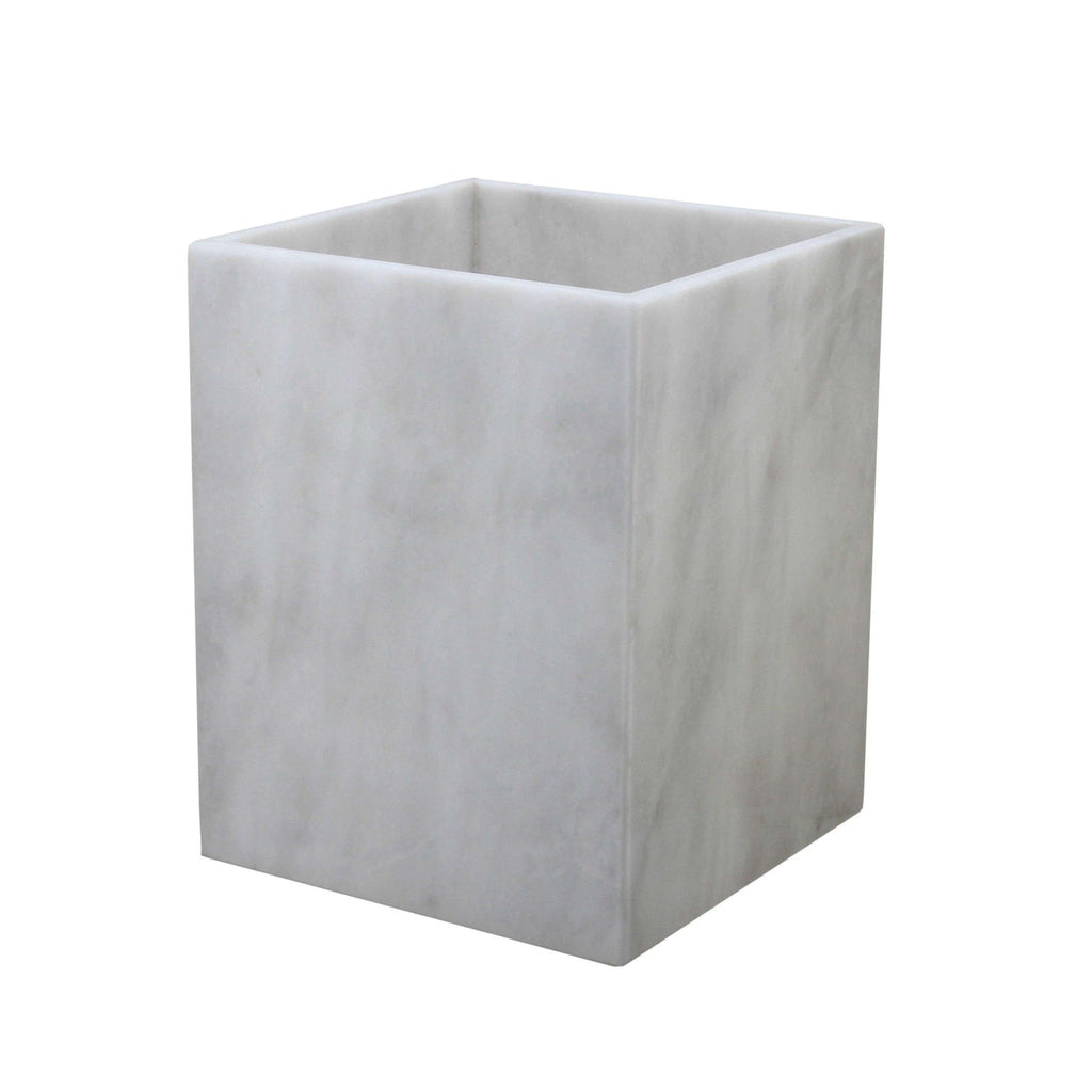 Thyme Collection Alabaster White Large Marble Convenience Tray-FABLER-MC-BA02-6PW-Baskets & Boxes-1-France and Son