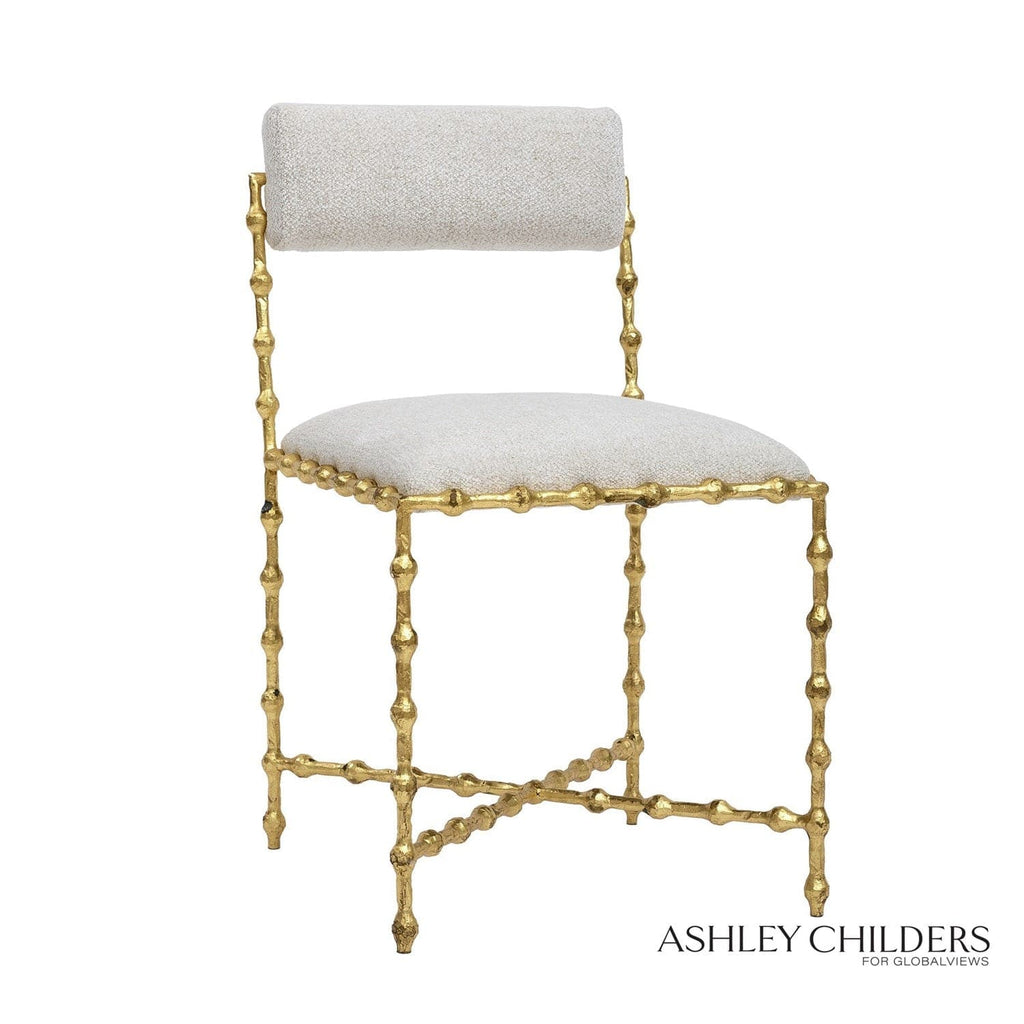 Elder Dining Chair - Gold Leaf - Avoletta-Global Views-GVSA-ASH9.90017-Dining ChairsGold Leaf-Avoletta-1-France and Son