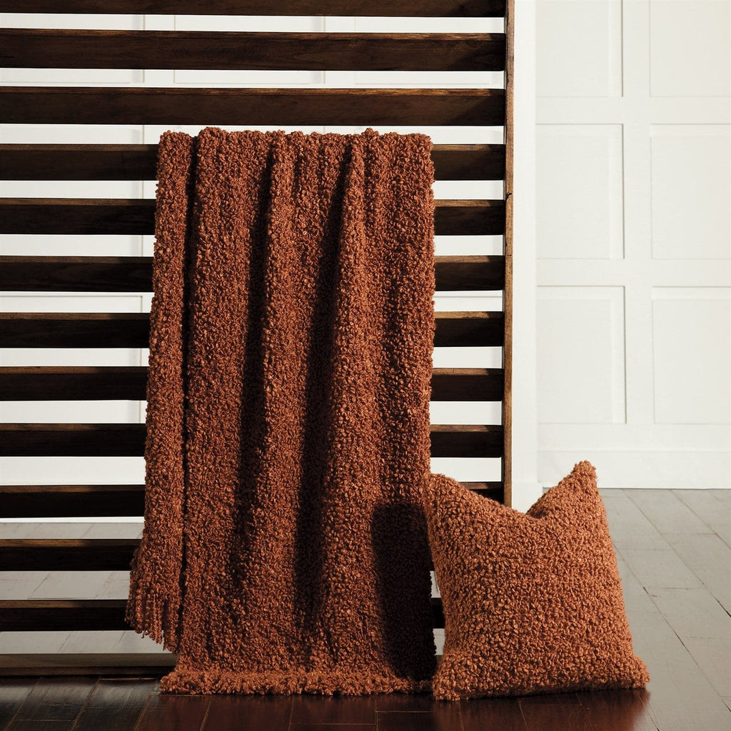 Textured Boucle Throw-Global Views-GVSA-7.91484-ThrowsRust-1-France and Son