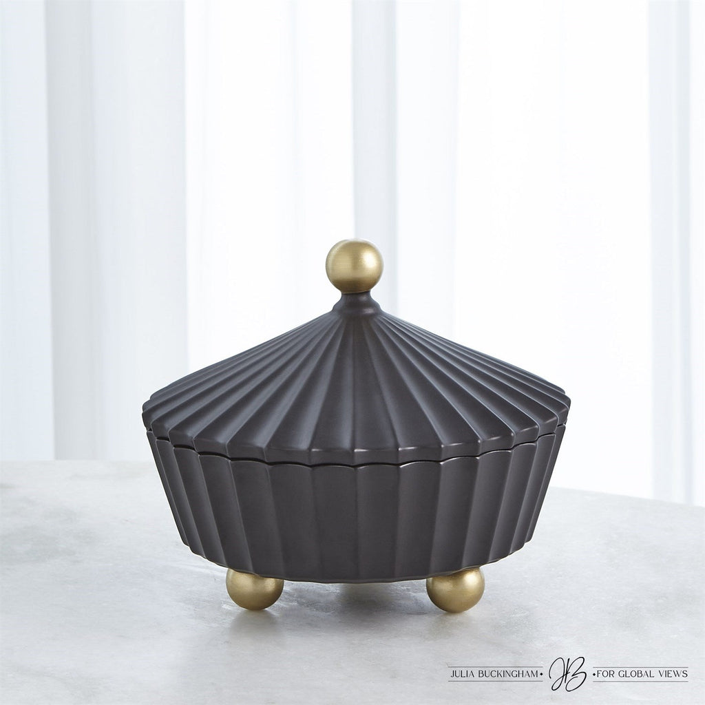 Cirque Vessel With Lid-Global Views-GVSA-JB1.10054-Decorative ObjectsBlack-Squat-1-France and Son