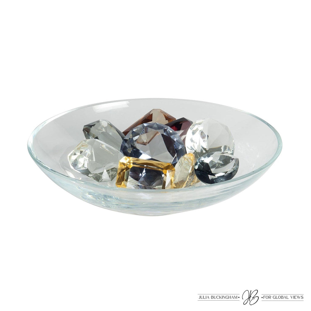 Clear Bowl w/9 Oxford Jewels-One of Each-Global Views-GVSA-JB8.80064-Decorative Objects-1-France and Son