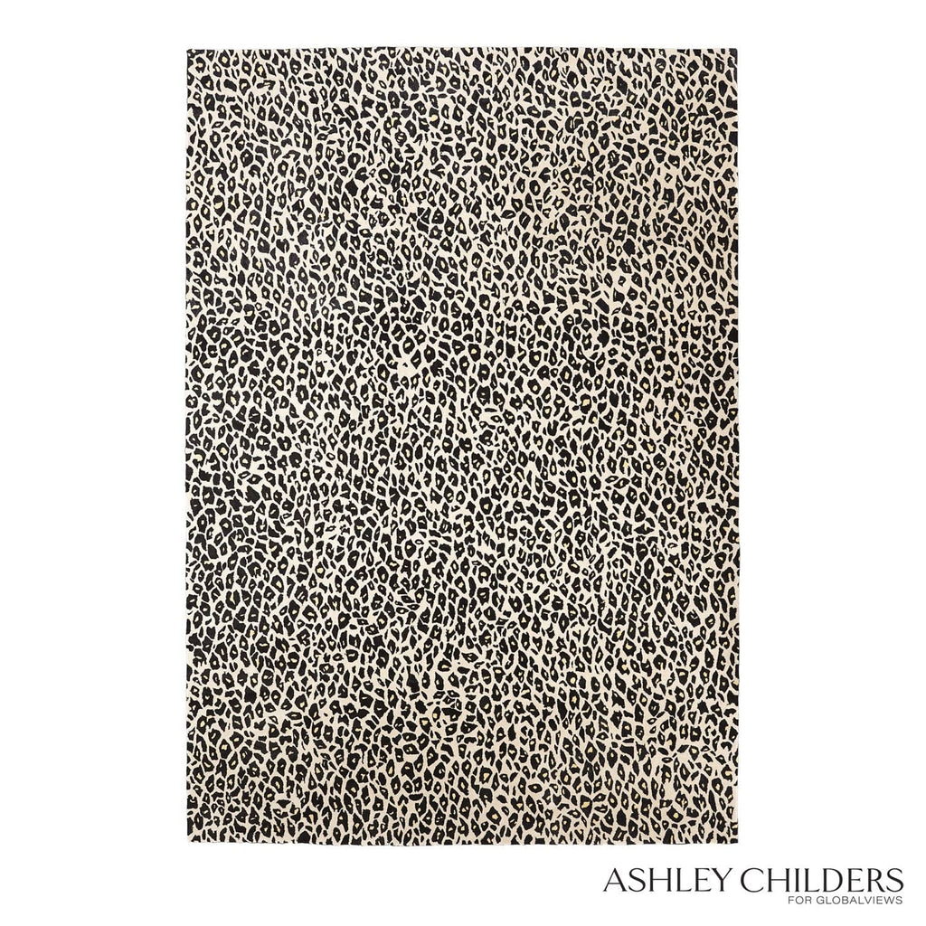 Leopard Rug - Black/Ivory/Gold-Global Views-GVSA-ASH9.90096-Rugs11' x 14'-1-France and Son