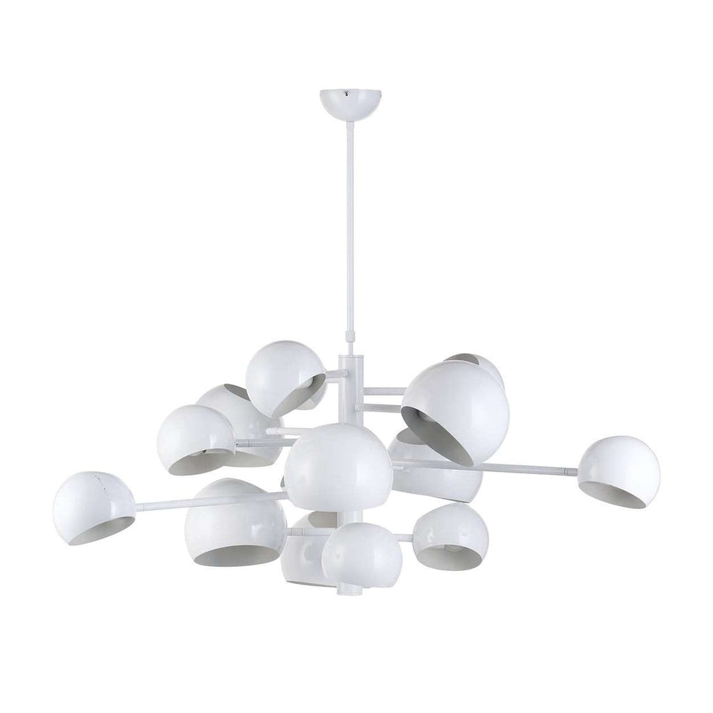 Modern Stellae Chandelier - White-France & Son-LBC074WHT-Chandeliers-1-France and Son