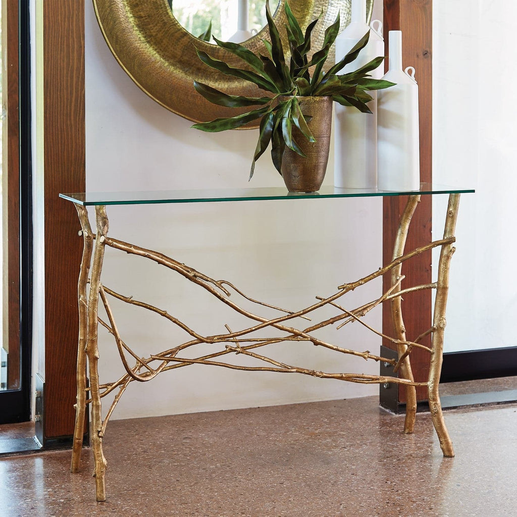 Twig Console - Gold Leaf-Global Views-GVSA-7.80566-Console Tables-1-France and Son