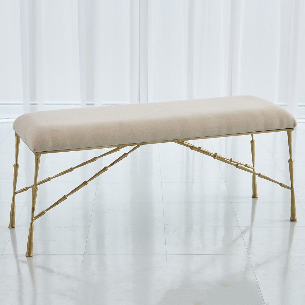 Spike Bench with Muslin Cushion - Custom-Global Views-GVSA-7.90374-Benches-1-France and Son