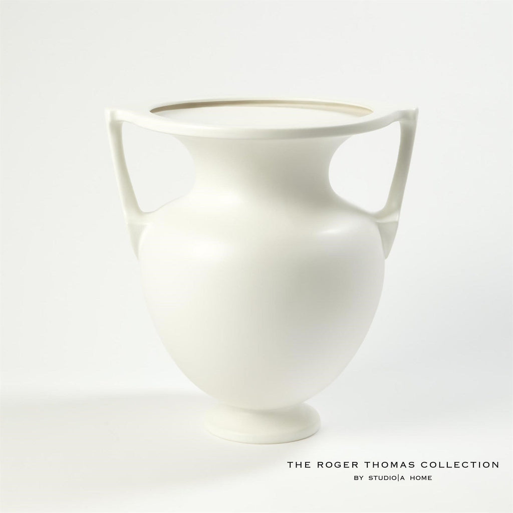 Grecian Amphora - Matte White - Large-Global Views-GVSA-RT7.10001-Decorative Objects-1-France and Son