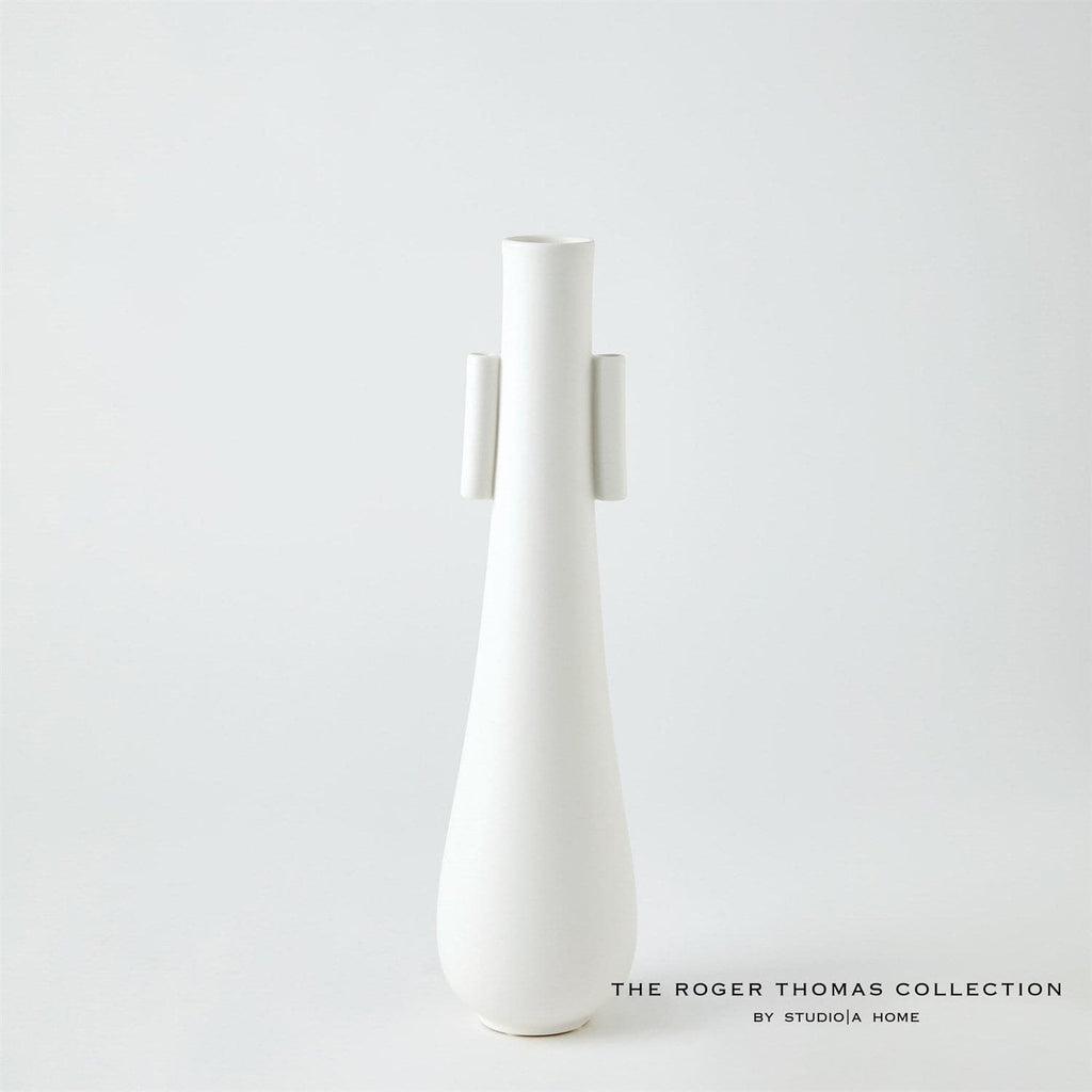 Tear Drop Vase With Handles - Matte White - Large-Global Views-GVSA-RT7.10036-Vases-1-France and Son