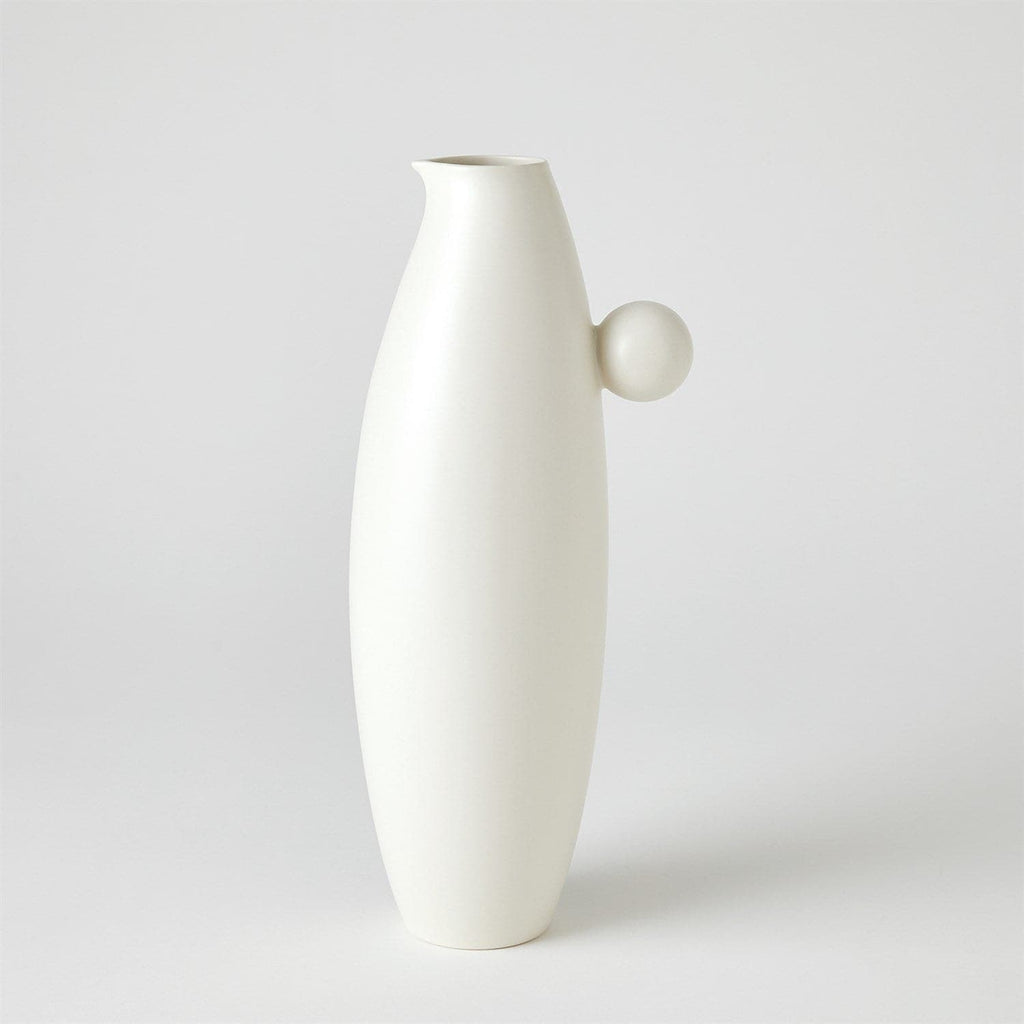 Ball Handled Pitcher-Global Views-GVSA-1.10848-Decorative ObjectsWhite-1-France and Son